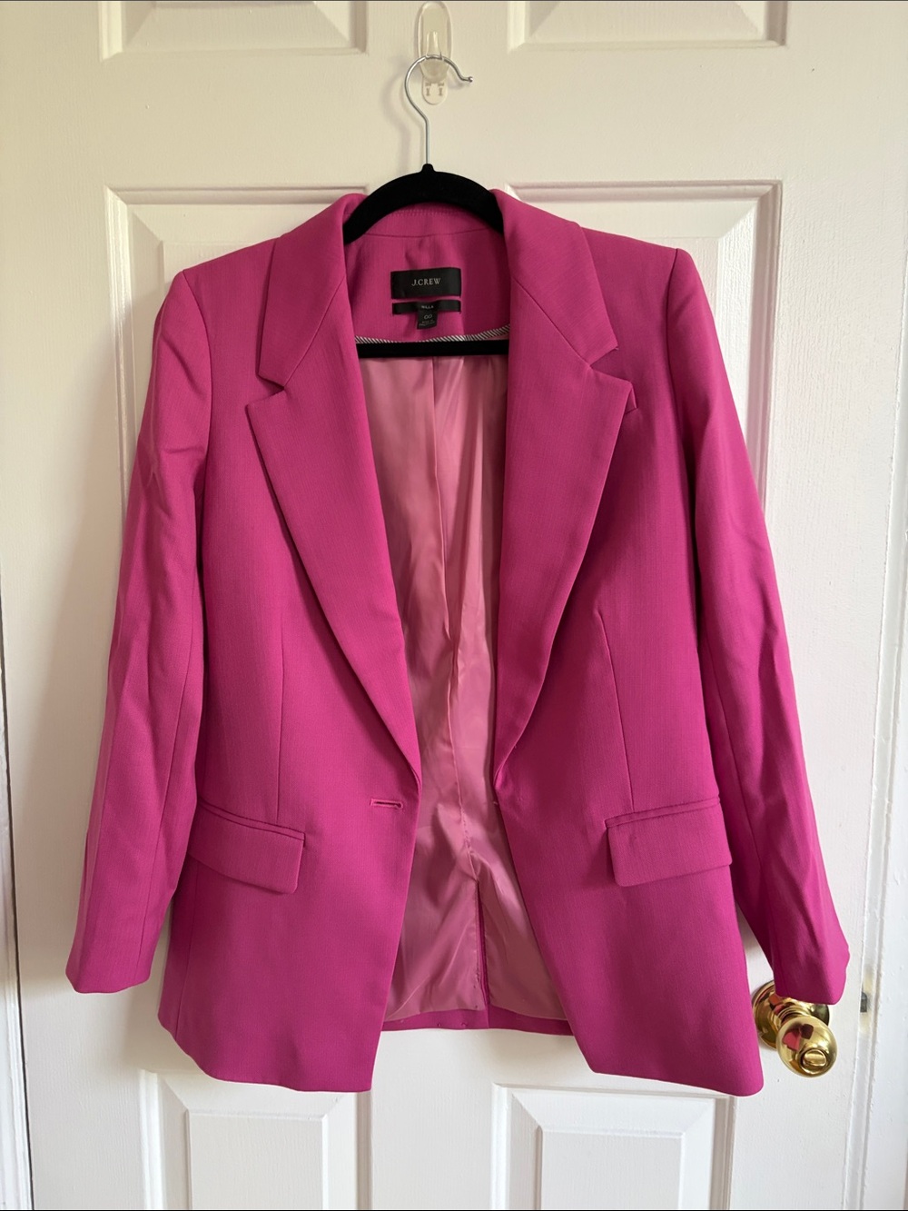 J. Crew Pink “Willa” Wool Blazer